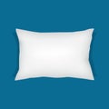 White rectangular pillow, cushion vector illustration