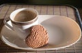 Heart-shaped cookies and a Cup of coffee. Royalty Free Stock Photo