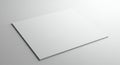 White, rectangular sheet or board placed on a smooth surface with gentle lighting Royalty Free Stock Photo