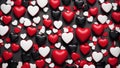 white red and black hearts heart many hearts valentine day