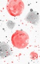 White red black paint blots watercolor abstract background, messy artistic vertical banner backdrop Royalty Free Stock Photo