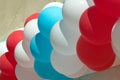 White, red and blue balloons. Royalty Free Stock Photo