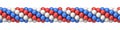 White, red and blue balloons decoration 3D Royalty Free Stock Photo