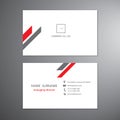 White and red business cards set technology template Royalty Free Stock Photo