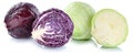 White and red cabbage sliced fresh vegetable isolated Royalty Free Stock Photo