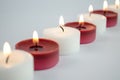 White and red candles