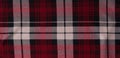 White and red cell fabric background. Checkered fabric close-up Royalty Free Stock Photo