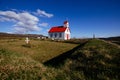 White-Red Church, Iceland Royalty Free Stock Photo