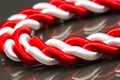 White and red cord Royalty Free Stock Photo