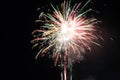 White red flashes rosette fireworks fireworks on a dark background holiday atmosphere celebrating independence day victory Royalty Free Stock Photo