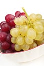 White and red grape cluster Royalty Free Stock Photo