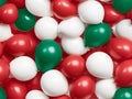 White, Red, Green Balloon Seamless Pattern, Italian Colors Tile, Balloons Endless Texture Background Royalty Free Stock Photo