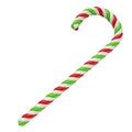 White, red and green candy cane