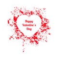 White and red happy Valentines day gift card Royalty Free Stock Photo