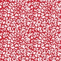 White on red leopard print seamless repeat pattern background Royalty Free Stock Photo