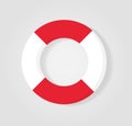 White and red Lifebuoy icon, equipment of rescuers to save drowning people, vector graphic deign element for business