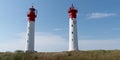 White red lighthouse in a French Island Aix in Charente France Europe in web banner template header Royalty Free Stock Photo