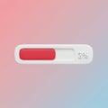 White and Red 3 Percent Progress Bar on Pastel Gradient Background Royalty Free Stock Photo