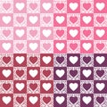 Seamless pattern with hearts. Royalty Free Stock Photo