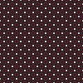 White and red polka dots on black background,Geometric seamless pattern circle shape vector illustration. Royalty Free Stock Photo
