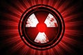 White And Red Radiation Hazard Symbol. Generative AI