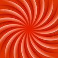 White and red rotating hypnosis spiral. Optical illusion. Hypnotic psychedelic vector illustration. Twirl abstract background. Royalty Free Stock Photo