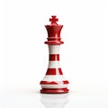 Red And White Chess King: A Striped Painting In The Style Of Eero Saarinen Royalty Free Stock Photo