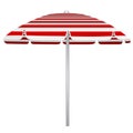 White and red stripes beach umbrella illustration Royalty Free Stock Photo