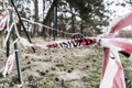 White-red tape with the inscription no entry in the Czech Republic Royalty Free Stock Photo