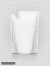 white refill pouch isolated on virtual transparency grid background Royalty Free Stock Photo