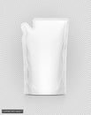 White refill pouch isolated on virtual transparency grid Royalty Free Stock Photo