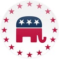 White Republican Button Royalty Free Stock Photo