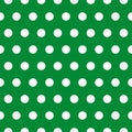 White retro Polka dot pattern on green background Royalty Free Stock Photo