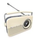 White retro transistor radio