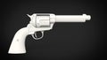 White revolver gun on a black background Royalty Free Stock Photo