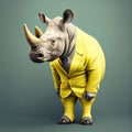 Rhino fashion shoot Royalty Free Stock Photo