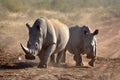 White rhinos