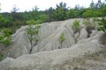 White rhyolite tuff formations in Hungary Royalty Free Stock Photo