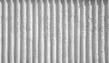 White ribbed concrete wall