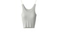 White Ribbed Tank Top Isolated on White Background Royalty Free Stock Photo
