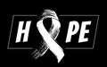 White Ribbon Aids Day Hope Frame On Black Vector