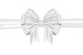 White ribbon bow wrapping