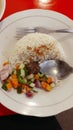 White rice with acar