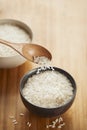 White rice in bowl on table. Concept asian food Royalty Free Stock Photo
