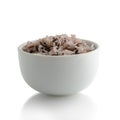 White rice mixed with black rice in white bowl isolated on white background Suitable as a design element, Clipping Path Royalty Free Stock Photo