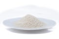 White rice, natural long rice grain for background and texture Royalty Free Stock Photo