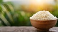 White Rice With Sunset Time Background Royalty Free Stock Photo