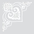 White Richelieu embroidery patterns on the gray background