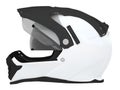 White rider helmet for race with black or white accesories on a white background 3d rendering Royalty Free Stock Photo