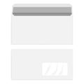 White right hand window DL envelope, mockup Royalty Free Stock Photo